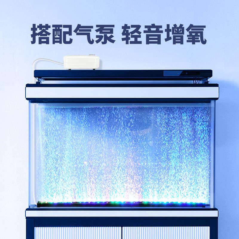 鱼缸纳米气泡灯照明灯led防水条带增氧造景专用水族箱七彩潜水灯