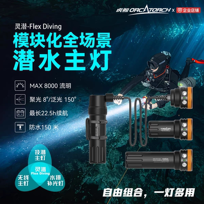 虎鲸OrcaTorch新品灵潜主灯系列技潜主灯 摄影补光灯 无线主灯