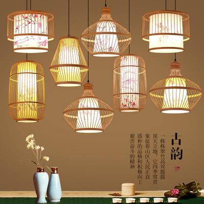 中式手工竹编吊灯东南亚餐厅茶楼榻榻米竹艺灯客栈农家乐民宿灯