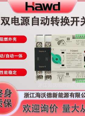 毫秒级光伏款双电源自动手动一体转换开关2P4P125A100A切换不断电
