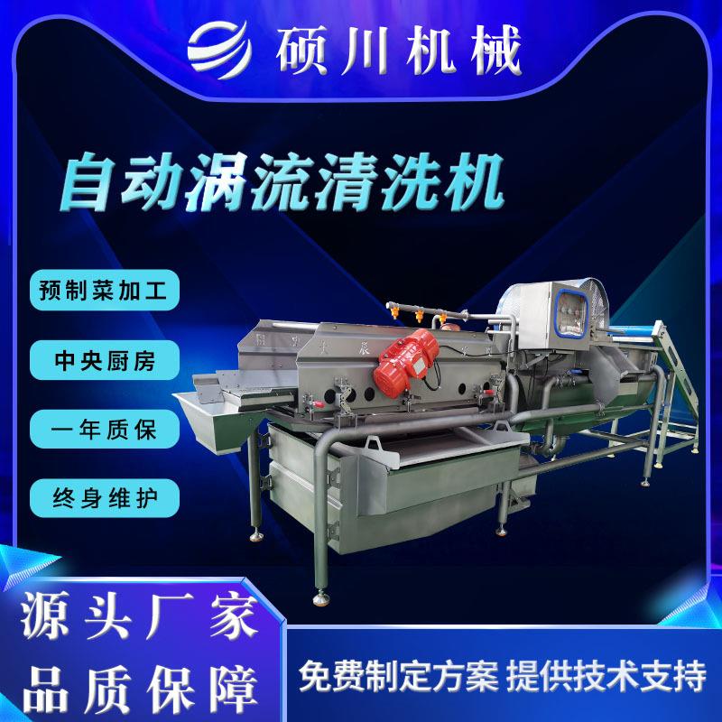 中央厨房洗菜机 芹菜段土豆丝臭氧去农残清洗机 净菜配送洗菜设备