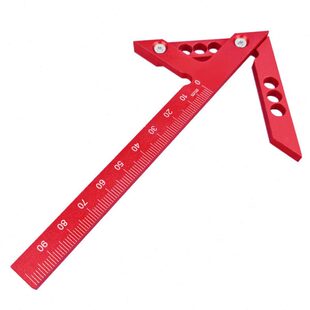 铝合金角度尺圆心尺45度三角箭头直角定位尺90度角尺木工划线尺子