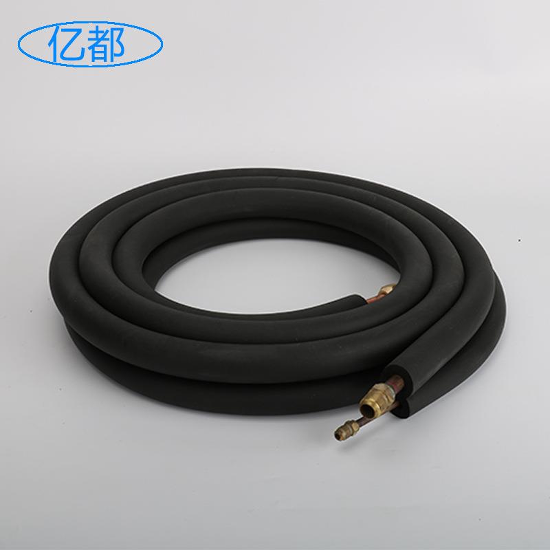 现货YD-21821加长免焊接全铜加接管1.5/2P外黑橡塑空调内色机连棉