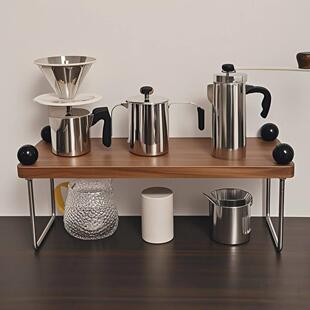 实木杯子置物架咖啡转角茶包收纳层架家用小型桌上整理置物架子