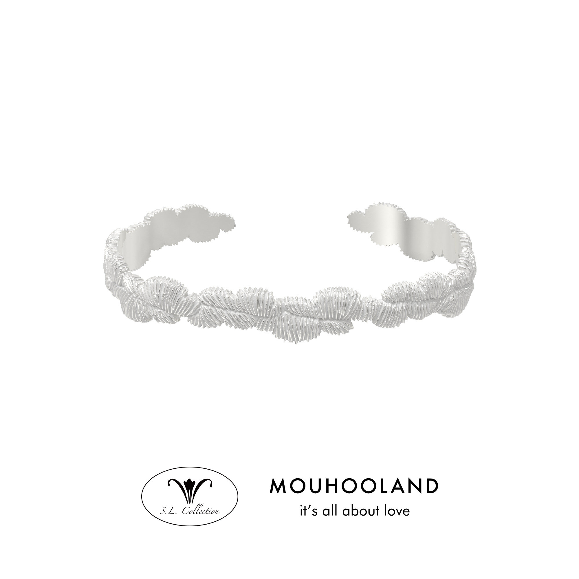 Mouhooland/暮后之地银标限定系列刺绣花纹手镯小众设计手环轻奢