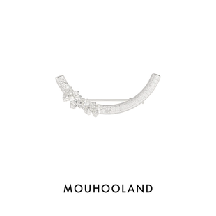 暮后之地圆弧蕾丝胸针拉丝工艺首饰原创小众设计情侣 Mouhooland