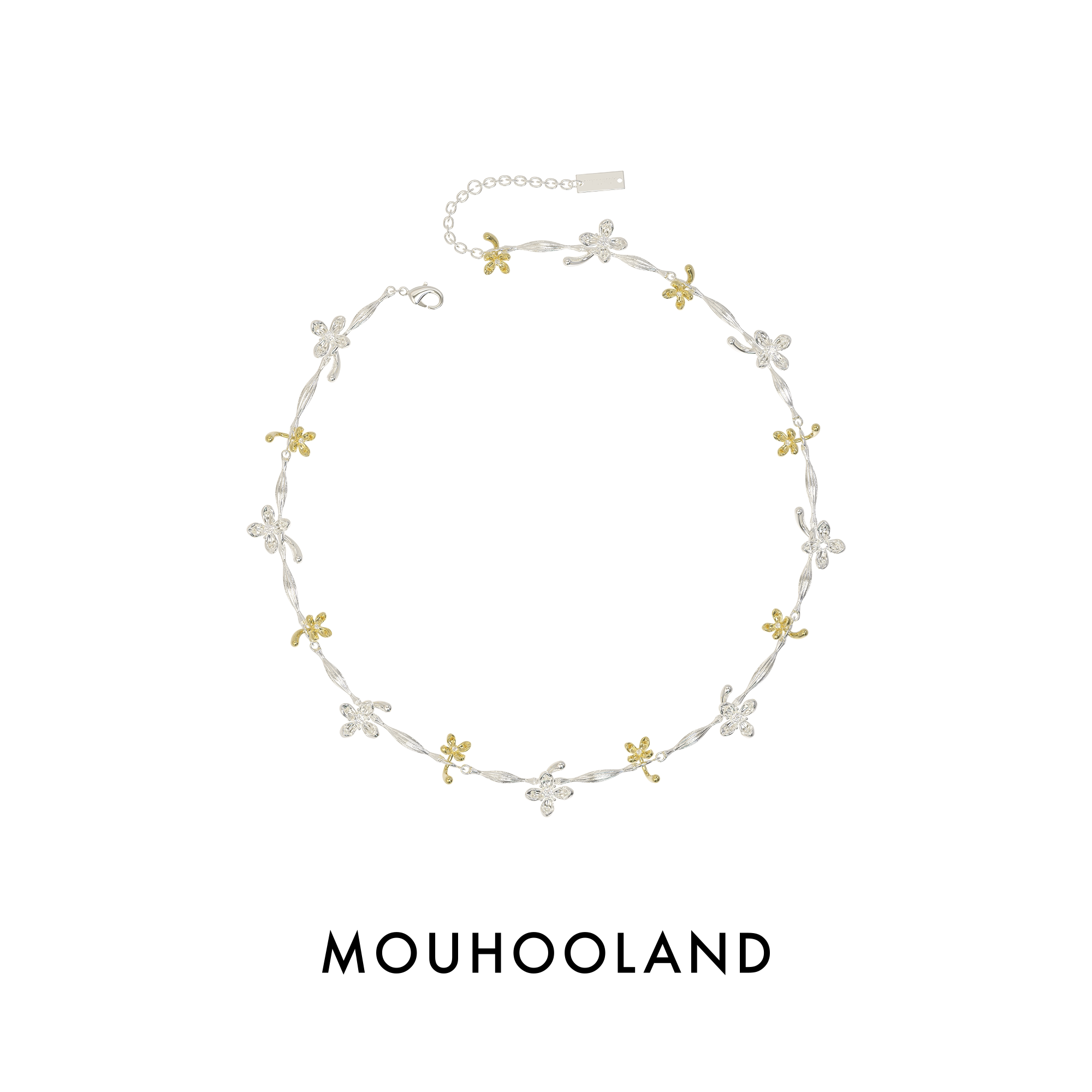 Mouhooland/暮后之地夏夜诗篇系列金银繁花项链小众设计锁骨链ins图片