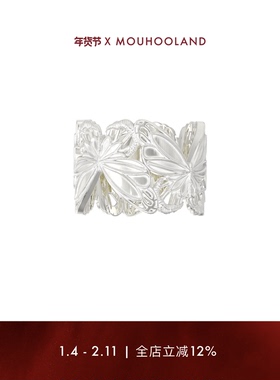 Mouhooland/暮后之地蝴蝶系列蝴蝶宽戒原创设计师品牌小众食指戒