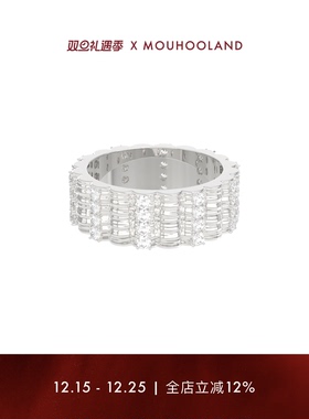 Mouhooland/暮后之地杏花系列编织宽戒指情侣款指环小众设计原创