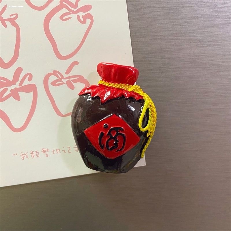 老北京立体3d冰糖葫芦冰箱贴磁铁北京烤鸭食物麻花磁性贴吸铁石