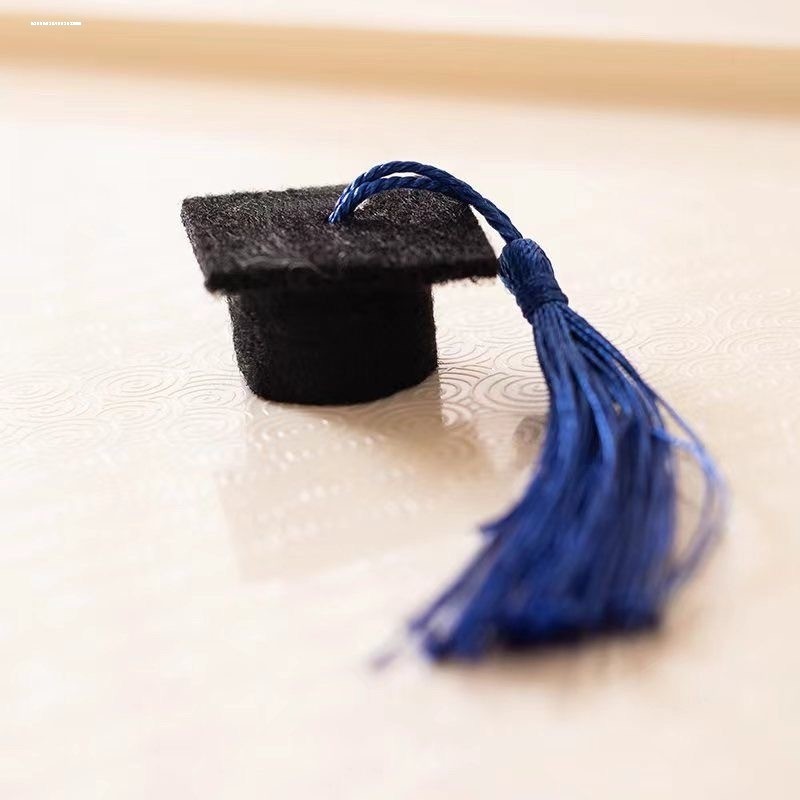 毕业学士帽迷你超小号博士帽子流苏手工公仔娃娃小熊配件花束装饰