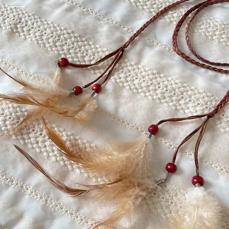 法式优雅装饰编织麻绳腰带女学生夏季复古百搭打结腰封女士新款细