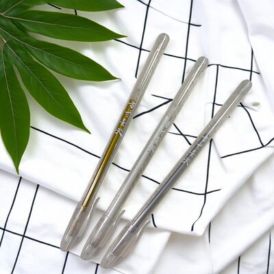 白色勾线笔草本植物棕色纹身膏藏