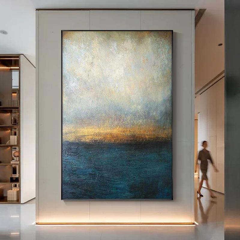 纯微喷晶瓷北欧轻奢极简装饰画入户玄关抽象挂画美式玄幻壁画大幅图片