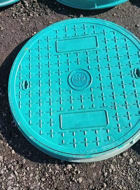 树脂绿色700圆井盖小区绿化井盖现货多