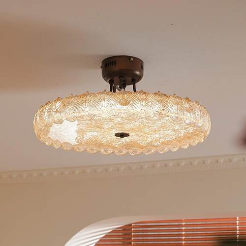 帝赞欧式卧室吸顶灯中古现代简约卧室灯全光谱护眼衣帽间客厅灯