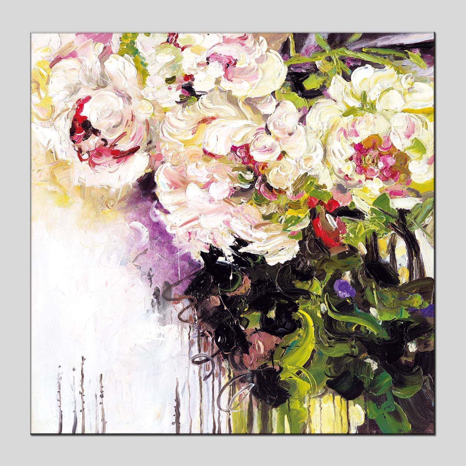 花卉油画,装饰油画,手绘油画,客厅油画,无框油画,欧式油画