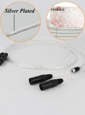 7NOCC多股镀银导体平衡线卡侬公对母麦克风发烧XLR卡农音频线