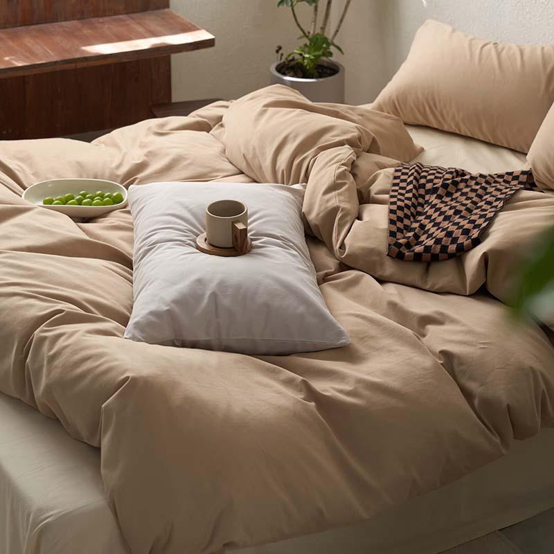 A类高级感100支全棉磨毛四件套加厚保暖纯棉床单被套冬季床上用品