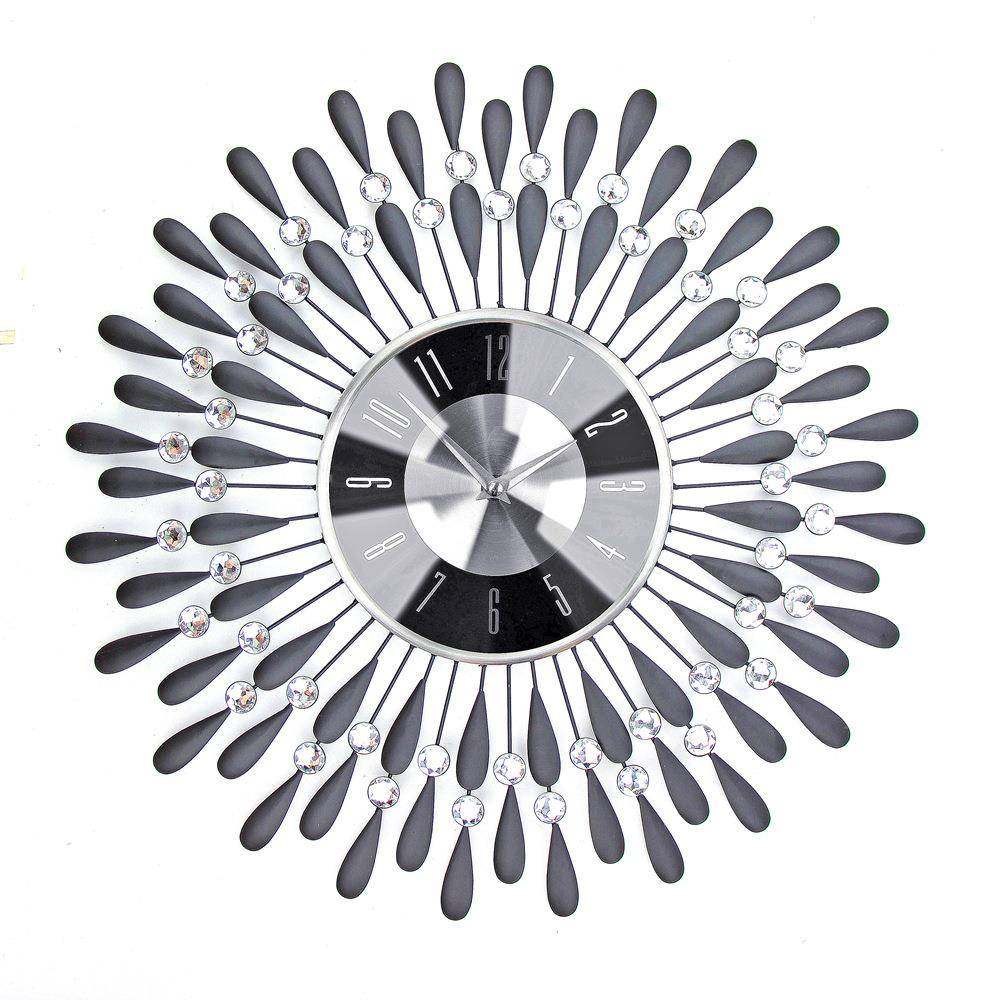 欧式西班牙大钟表创意时钟水晶铁艺客厅装饰家用挂钟现代简约挂表