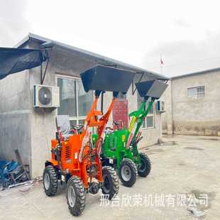 柴油电动四驱小铲车 清粪抓草推土机 工程工地家用养殖小型装 载机