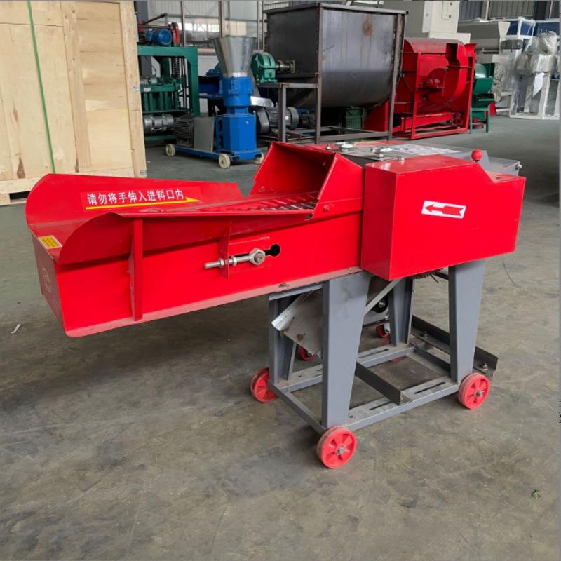农作物秸秆铡草揉丝机自动进料树枝树皮粉碎机青贮饲料铡草机