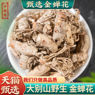 野生金蝉花100克50g中药材新货婵花蝉花虫草孢子粉知了花官方正品