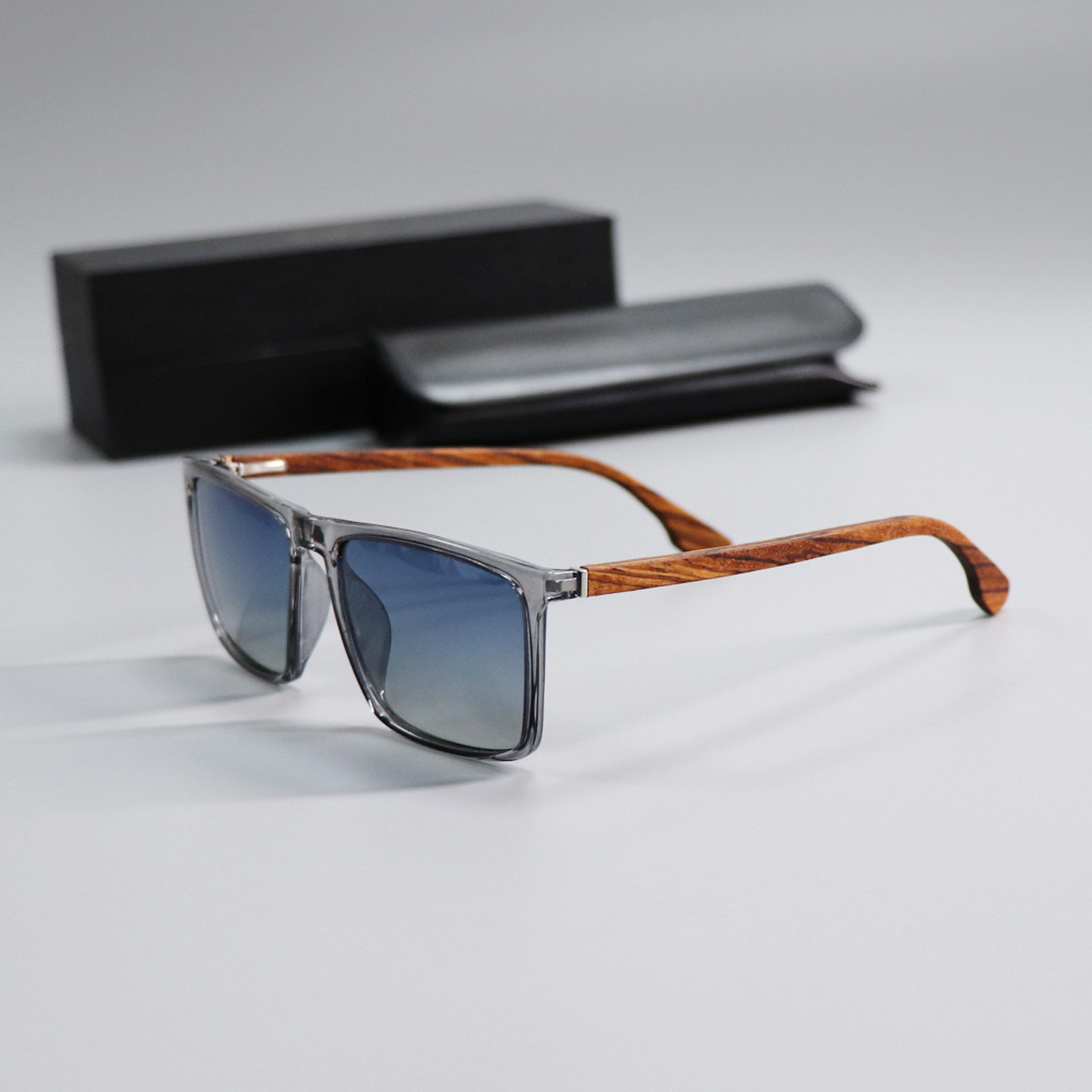 CANKUYZ原创新款偏光渐变太阳镜男时尚实木墨镜户外开车钓鱼眼镜