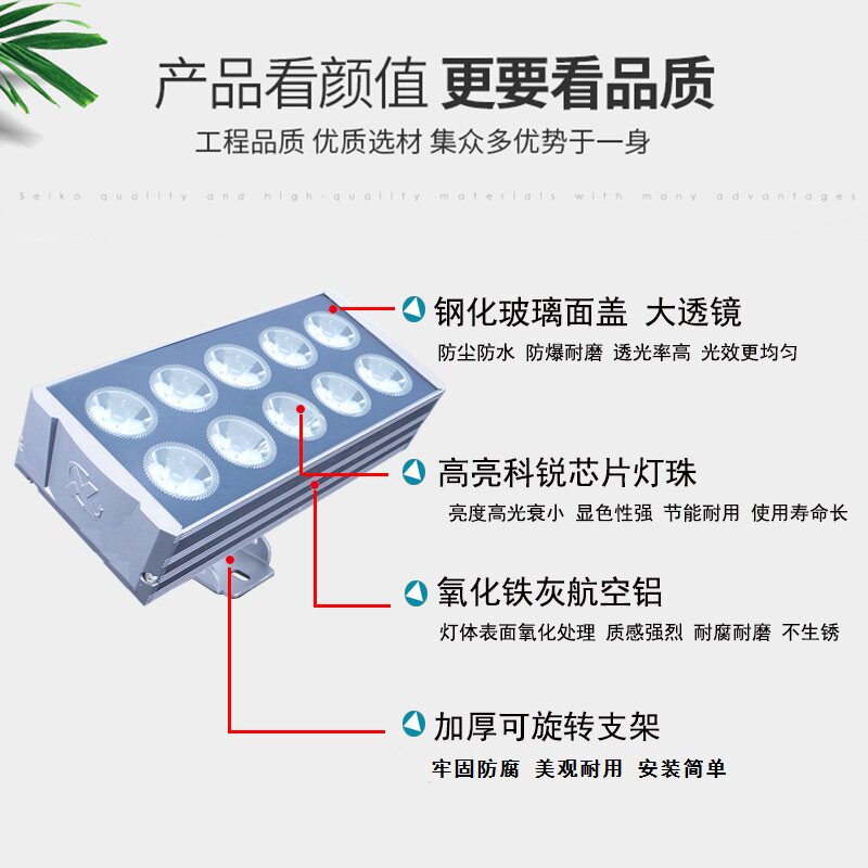 一束光聚光灯户外防水现代简约远程投光超远距离罗马光柱洗墙射灯