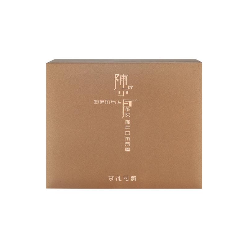 10年新会陈皮5年福鼎白茶寿眉龙珠老白茶礼盒组合装之言堂陈皮小