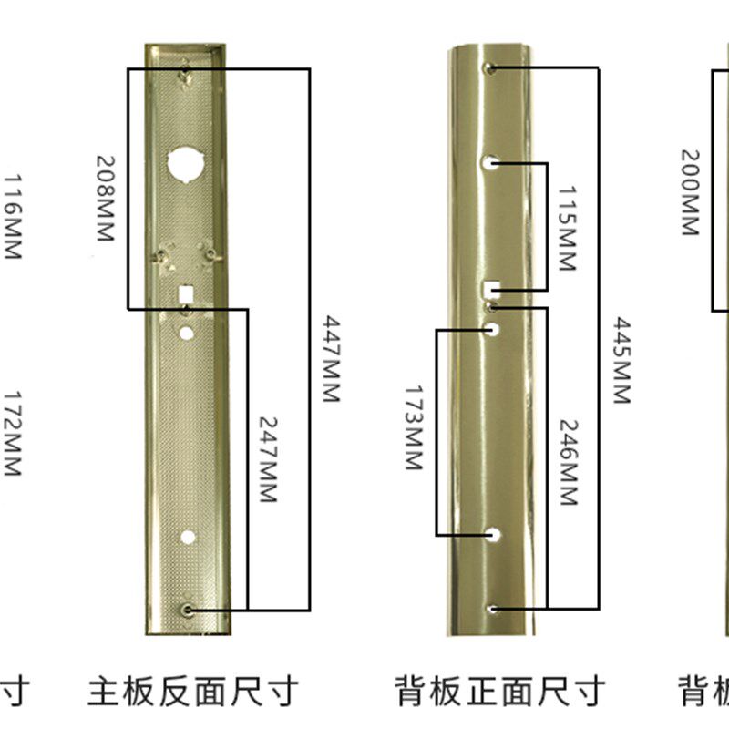 农村大门锁室内金属门对拉机械锁户外庭院铸铝门把手子母门会议室