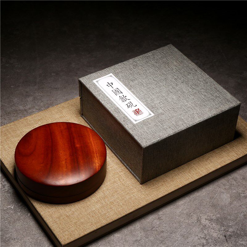 国家非遗 歙砚雕刻技艺《博艺山水》老坑歙砚砚台 天然原石精品歙