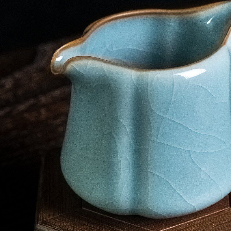 哥窑芷云茶海公道杯高端礼品送礼自用茶具茶器茶杯瓷器开片功夫茶