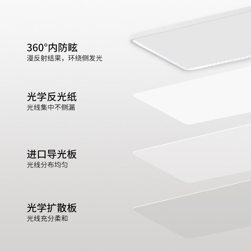 繁简无缝隙吸顶灯长方形超薄客厅主灯大气现代简约奶油风卧室灯具