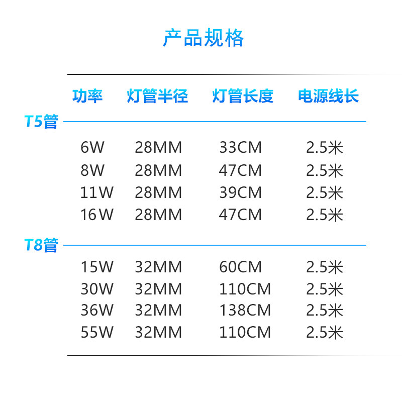 锦鲤鱼池杀菌灯潜水式鱼缸水族UV紫外线杀菌灯15w30w55W除藻杀菌