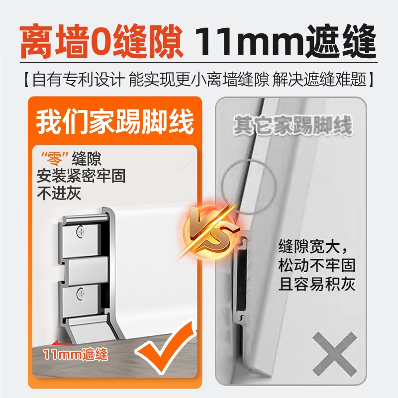 新款铝合金踢脚线6cm脚踢线极窄踢脚板网红地脚线不锈钢金属贴脚