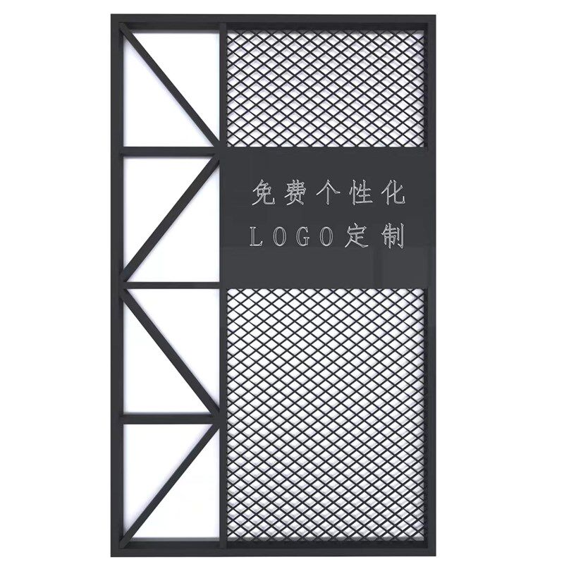 定制菱形铁网格网吊顶工业风铁艺隔断屏风餐厅装饰镂空网片铁丝网