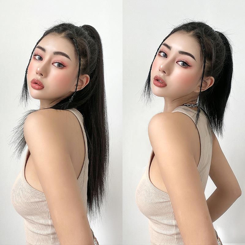 假发马尾女抓夹超长气质自然逼真网红辫子长发超轻高马尾长直发