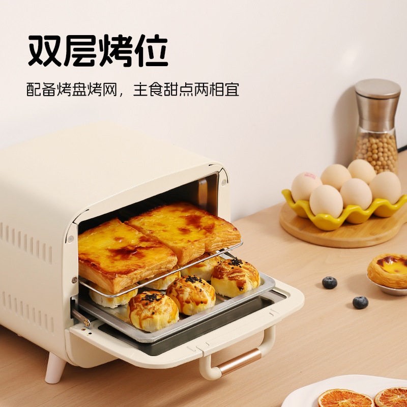 新款迷你10升电烤箱网红烧烤小型多功能家用全自动