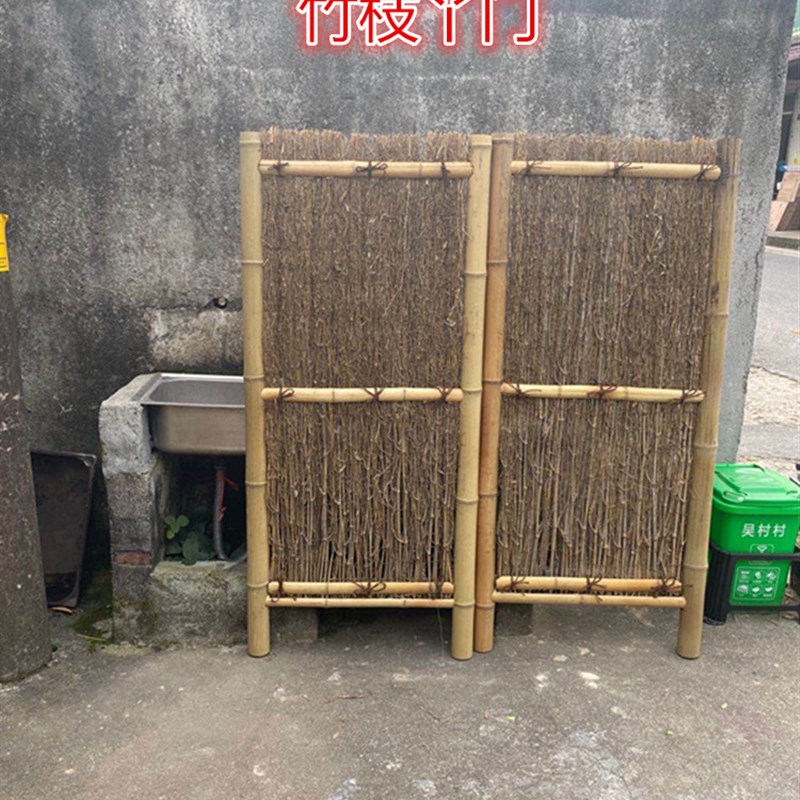 防腐竹栅栏竹篱笆围墙围栏花栏庭院隔断屏风竹门竹屏风竹子隔断