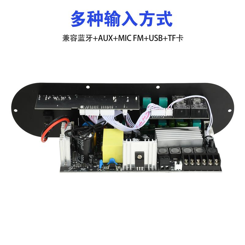 AC110-220V DC12-19V D800蓝牙功放板2.1声道50W+50W+100W大功率