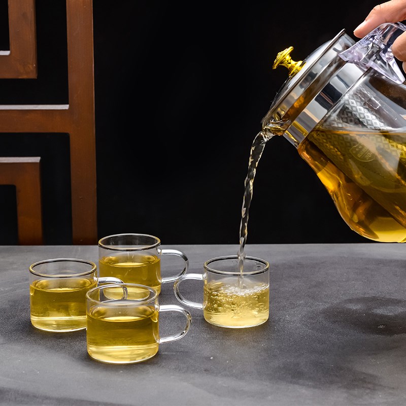 飘逸杯304不锈钢过滤花茶泡茶壶耐高温玻璃家用茶具大容量冲茶壶