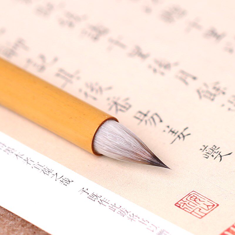 古德笔庄专业级鸡距笔小楷毛笔小行书古法蒜头紫毫兼毫经抄小号