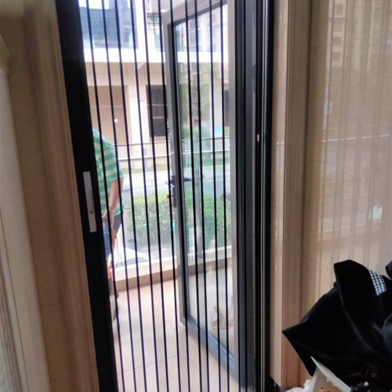 上海金刚网折叠纱门防盗防蚊防鼠防猫狗逃跑定制免费上门测量安装