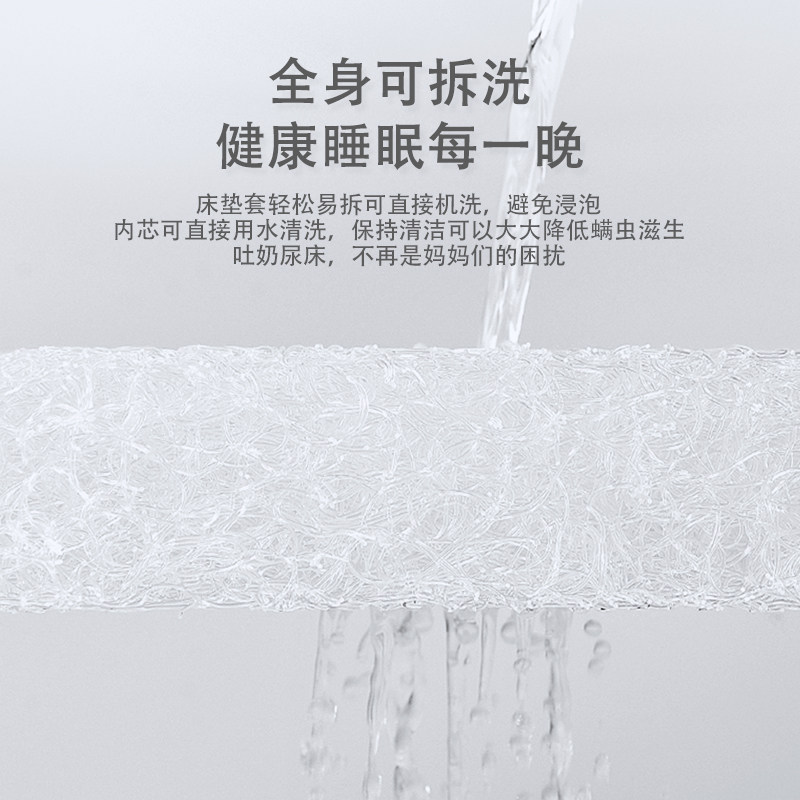 定制婴儿床垫4D空气纤维可水洗新生儿童拼接床垫套宝宝透气软垫子