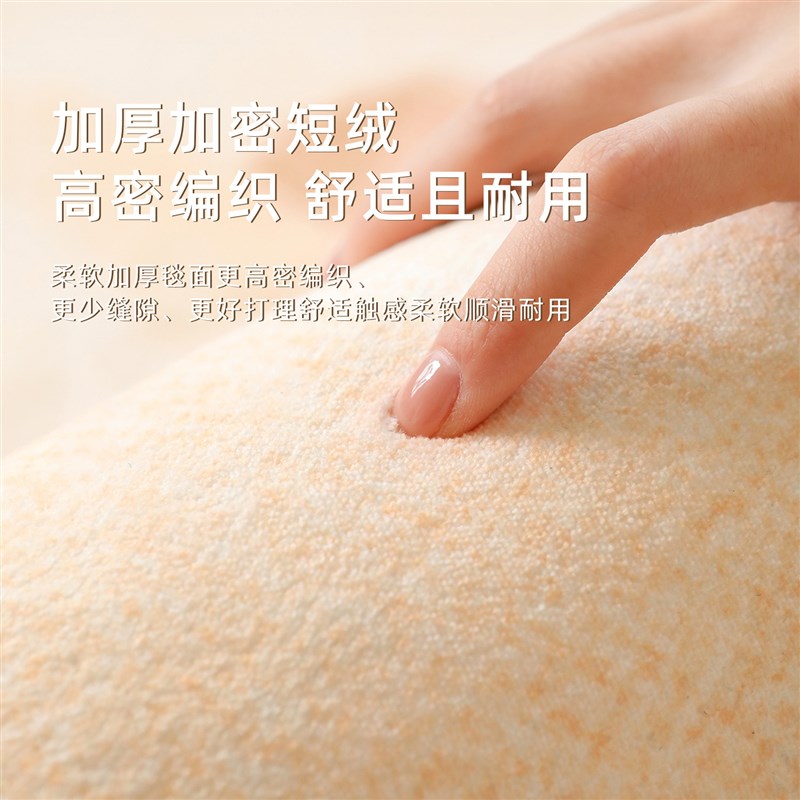 棕色仿亚麻儿童房地毯客厅防摔婴儿爬爬垫毛绒床边阅读区玩耍地垫