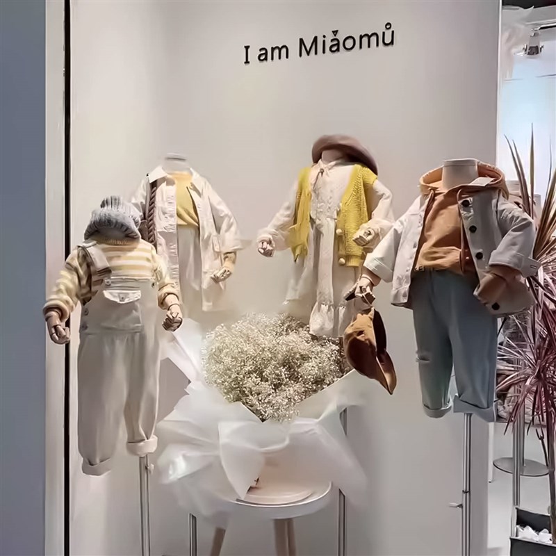 儿童模特展示架半身人台童装店专用小孩全身假人服装拍摄道具模特