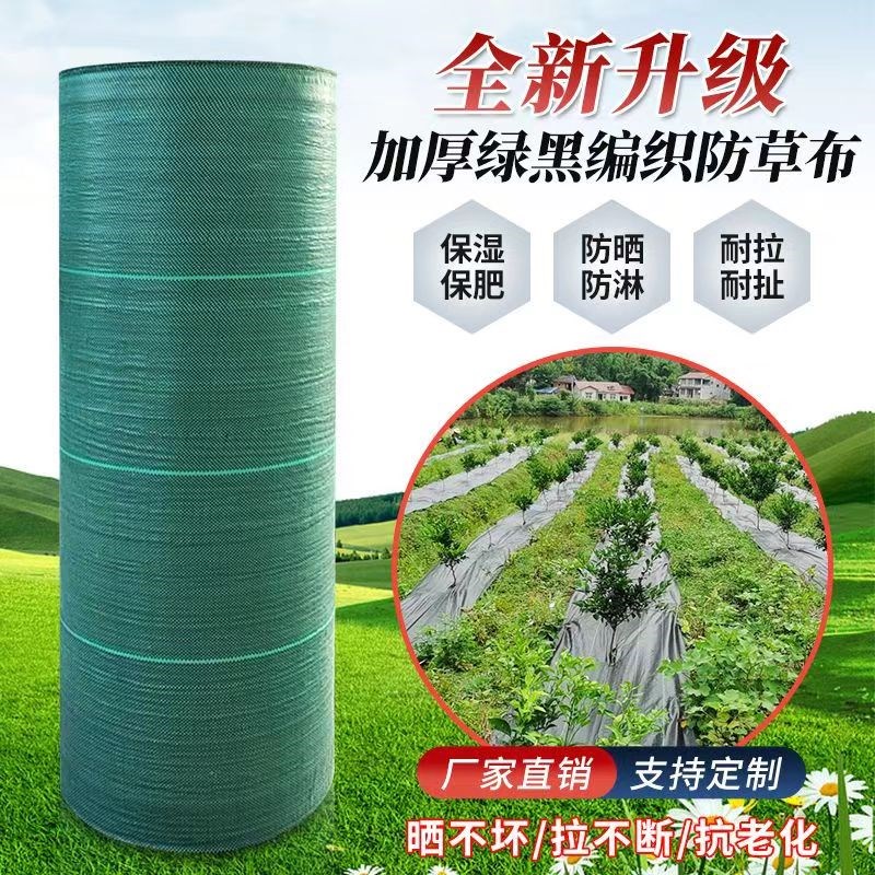 防草布除草布耐用加厚庭院果园艺地布地膜厂家直销新型生态黑绿色