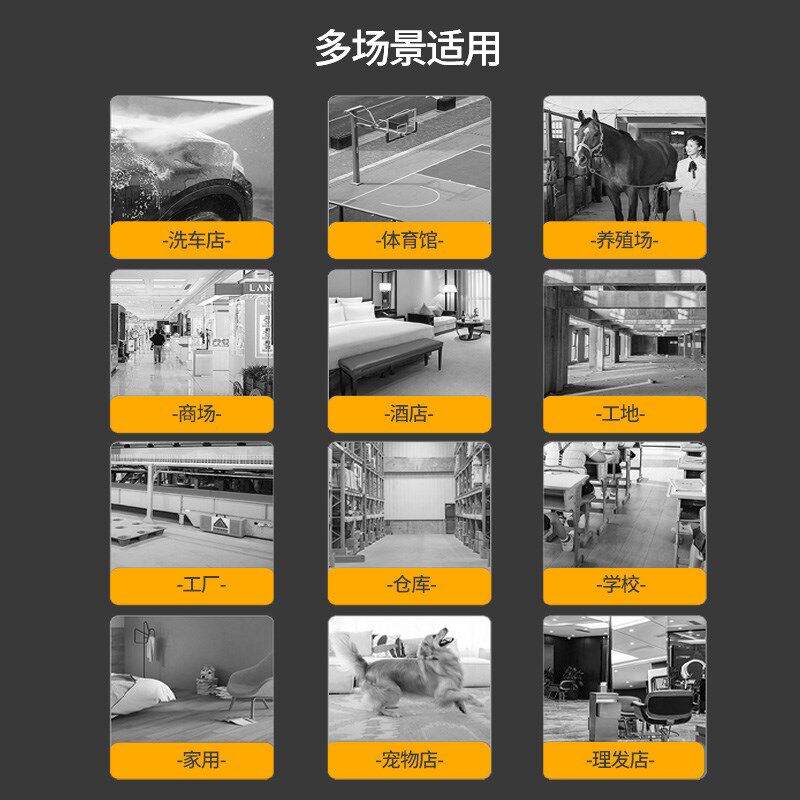 京华1800W吸尘器家用大吸力超强力商用大功率洗车装修工业吸尘机