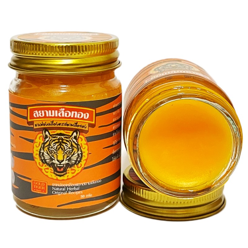 泰国原装暹罗五星老虎膏温热虎头金老虎膏跌打扭伤舒筋酸痛活络膏